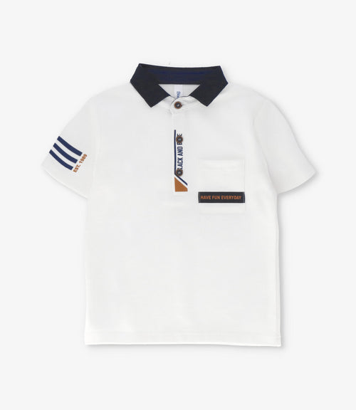 Polera niño piqué 2 años / Blanco