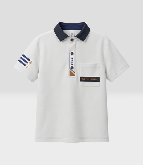 Polera niño piqué 2 años / Blanco