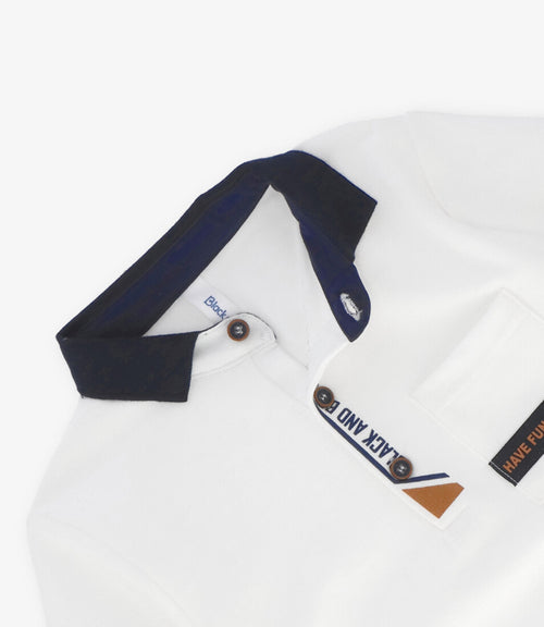 Polera niño piqué 2 años / Blanco