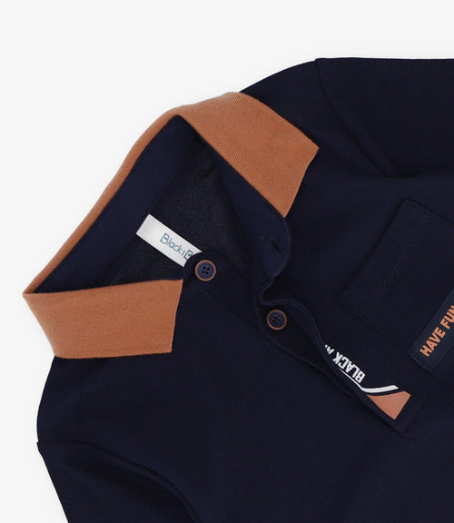 Polera niño piqué 2 años / Azul Marino