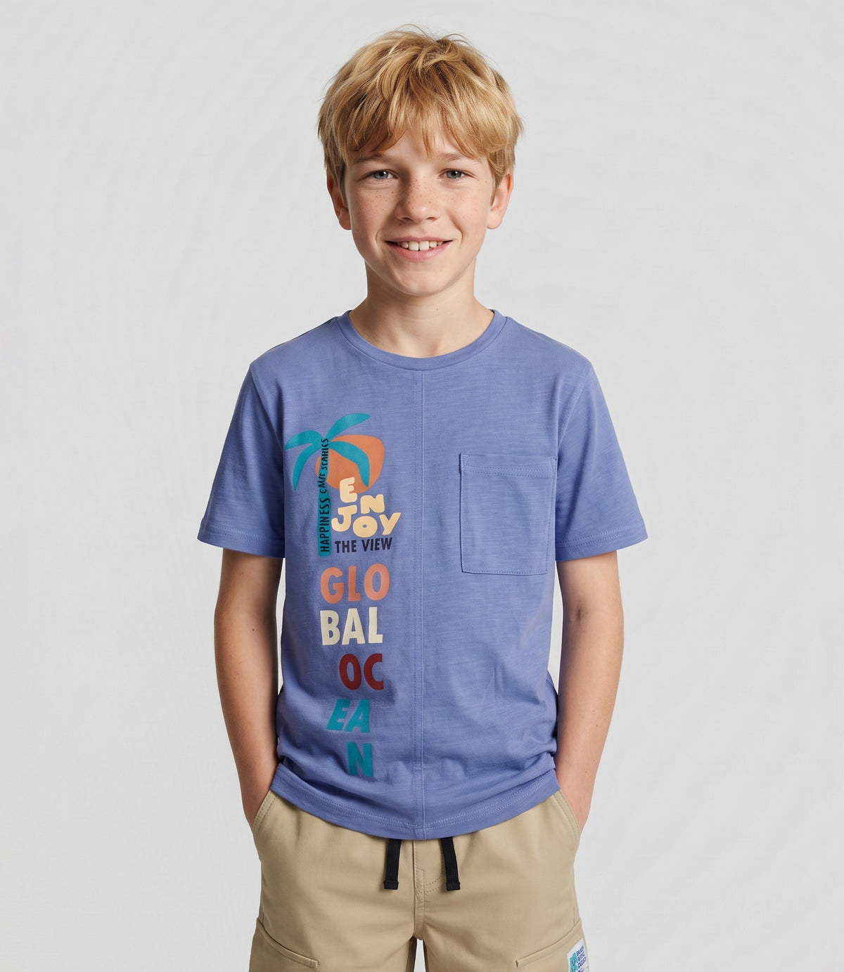 Polera niño enjoy 2 años / Azul