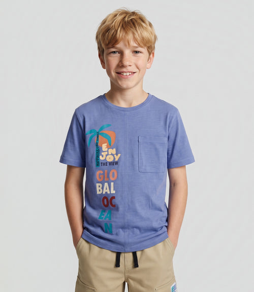 Polera niño enjoy 2 años / Azul