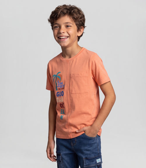 Polera niño enjoy 2 años / Naranjo