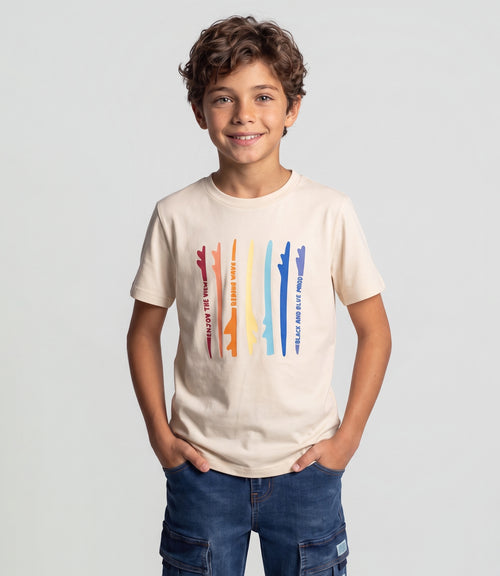 Polera niño diseño 2 años / Crudo