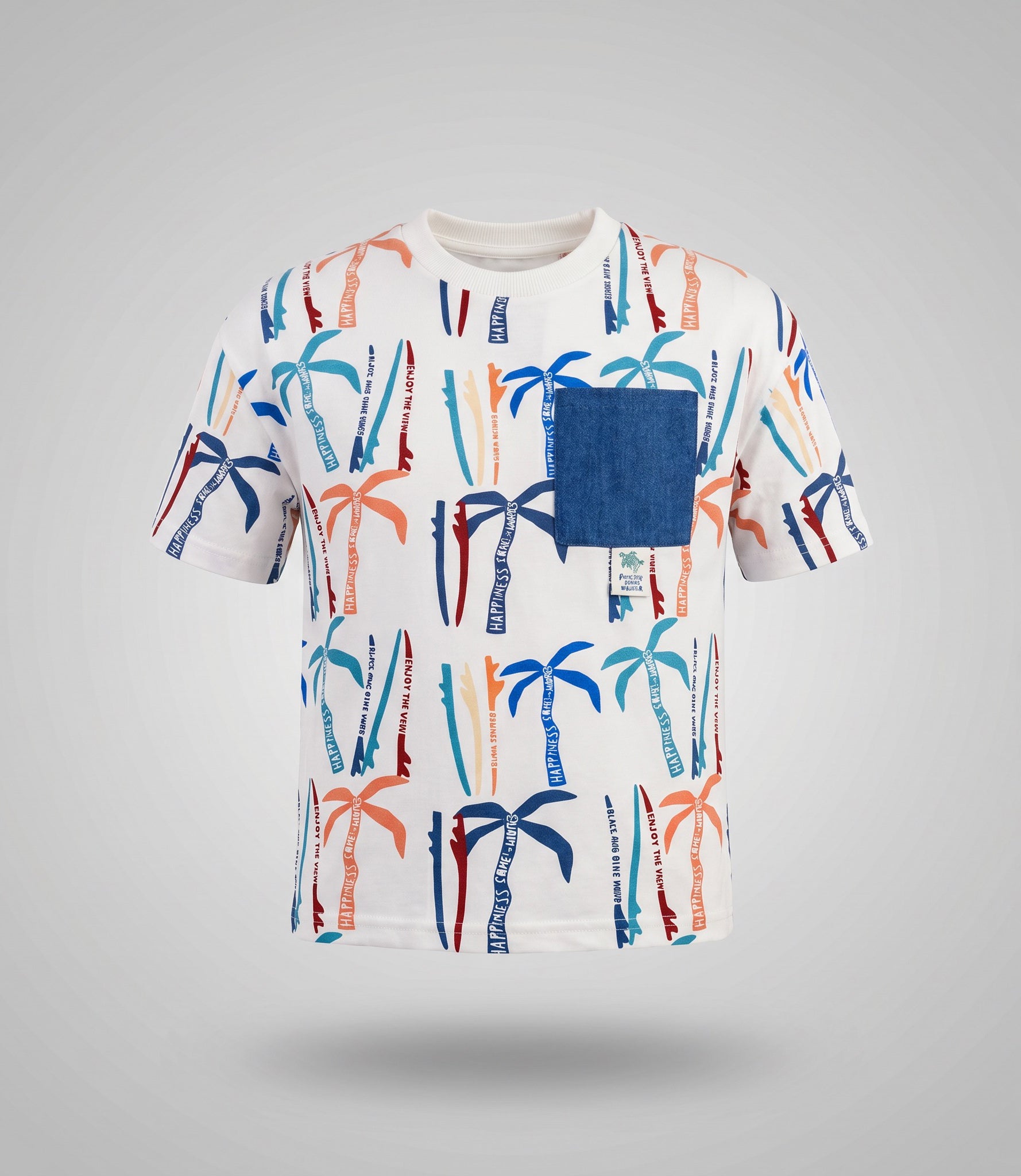 Polera niño palmeras 2 años / Crudo