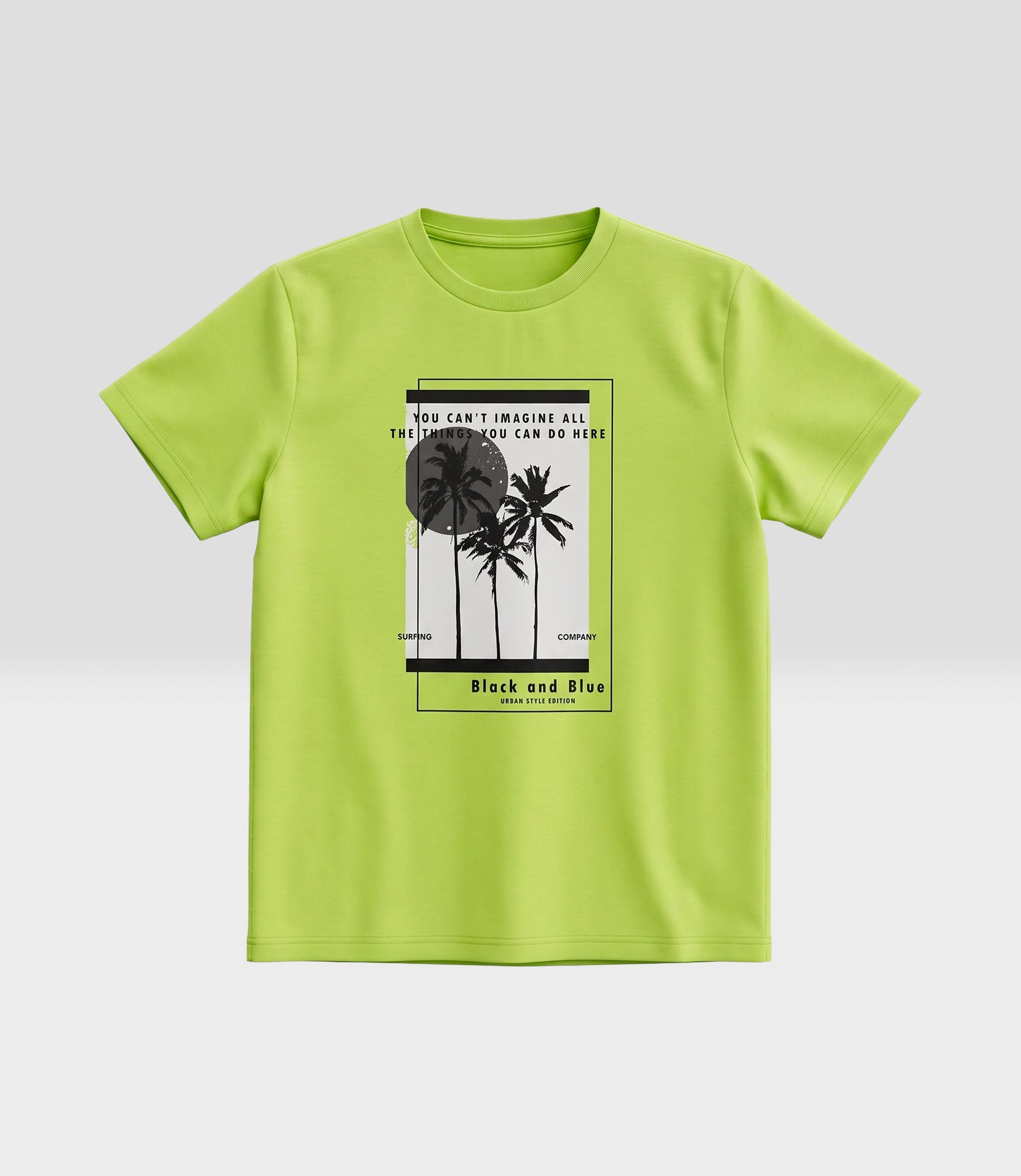 Polera niño palmeras 2 años / Verde
