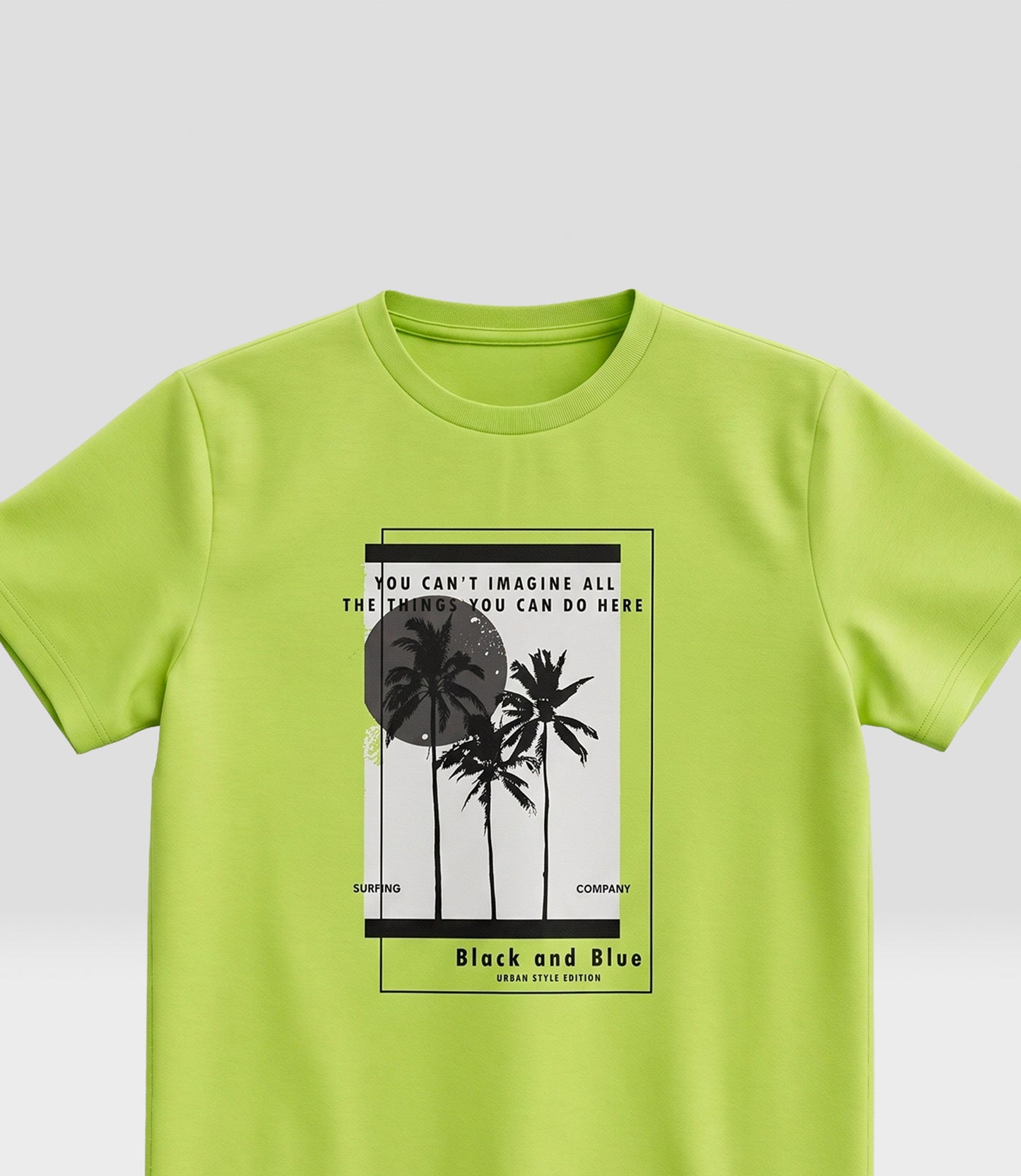 Polera niño palmeras 2 años / Verde