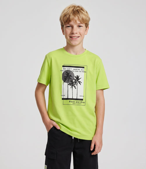 Polera niño palmeras 2 años / Verde