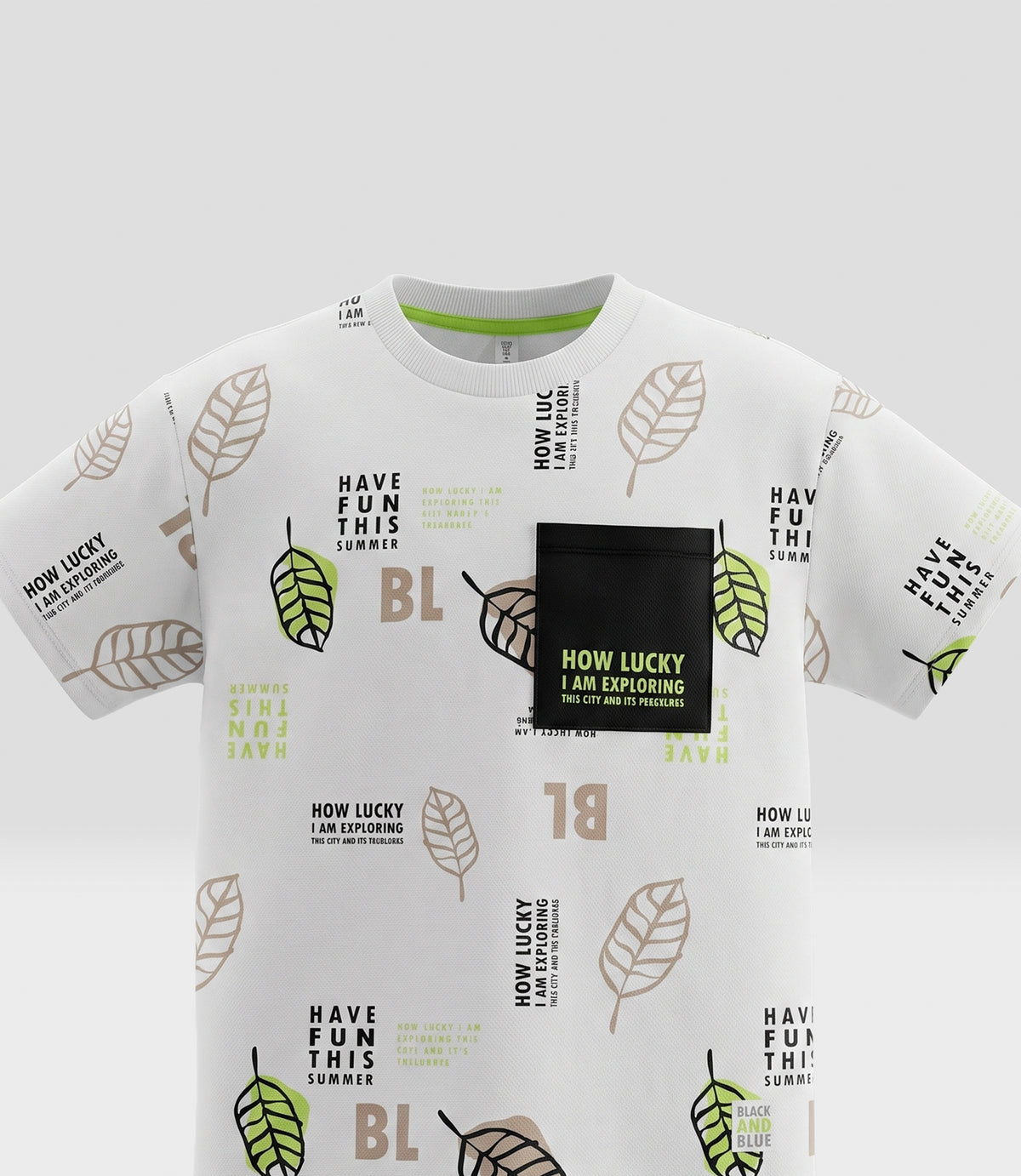 Polera niño hojas 2 años / Crudo