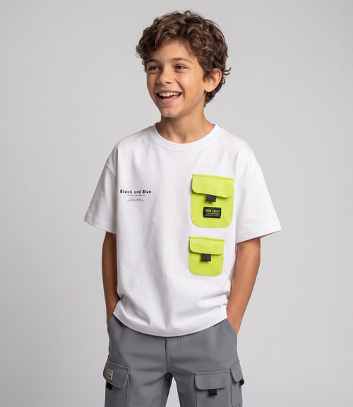 Polera niño cargo 2 años / Crudo