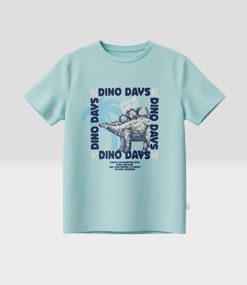 Polera niño dino days 2 años / Celeste