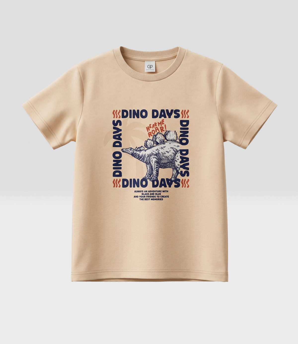 Polera niño dino days 2 años / Naranjo