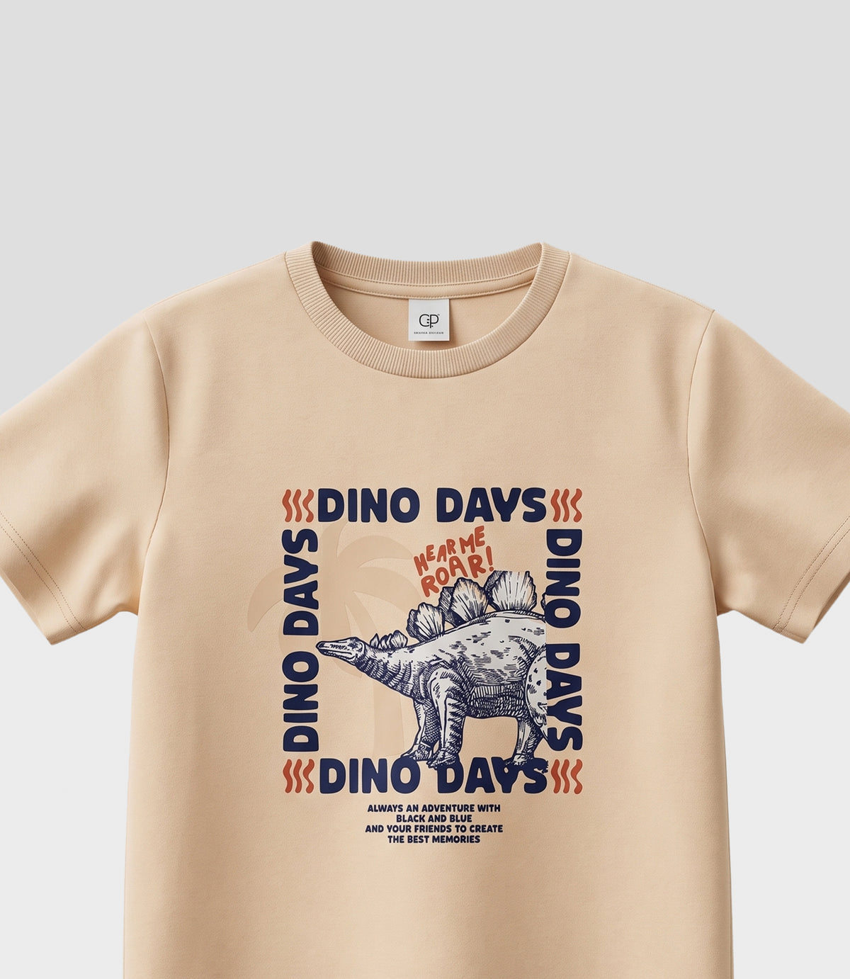 Polera niño dino days 2 años / Naranjo