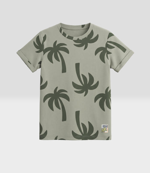 Polera niño palmeras 2 años / Verde