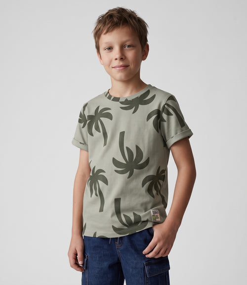 Polera niño palmeras 2 años / Verde
