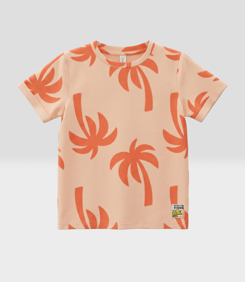 Polera niño palmeras 2 años / Naranjo
