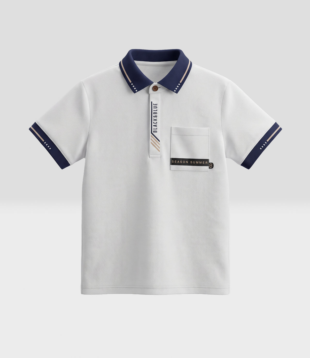 Polera niño piqué con bolsillo 2 años / Blanco