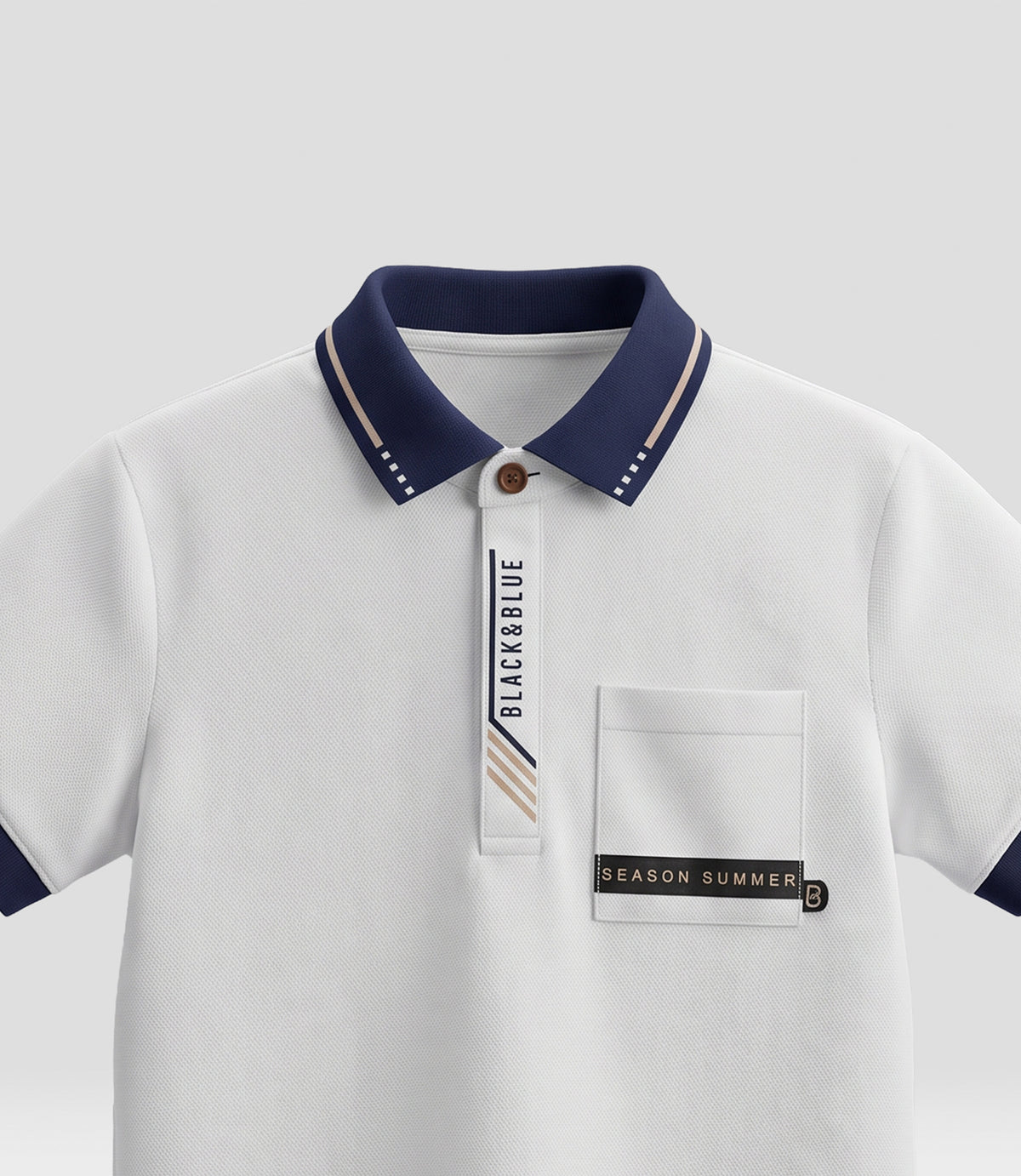 Polera niño piqué con bolsillo 2 años / Blanco