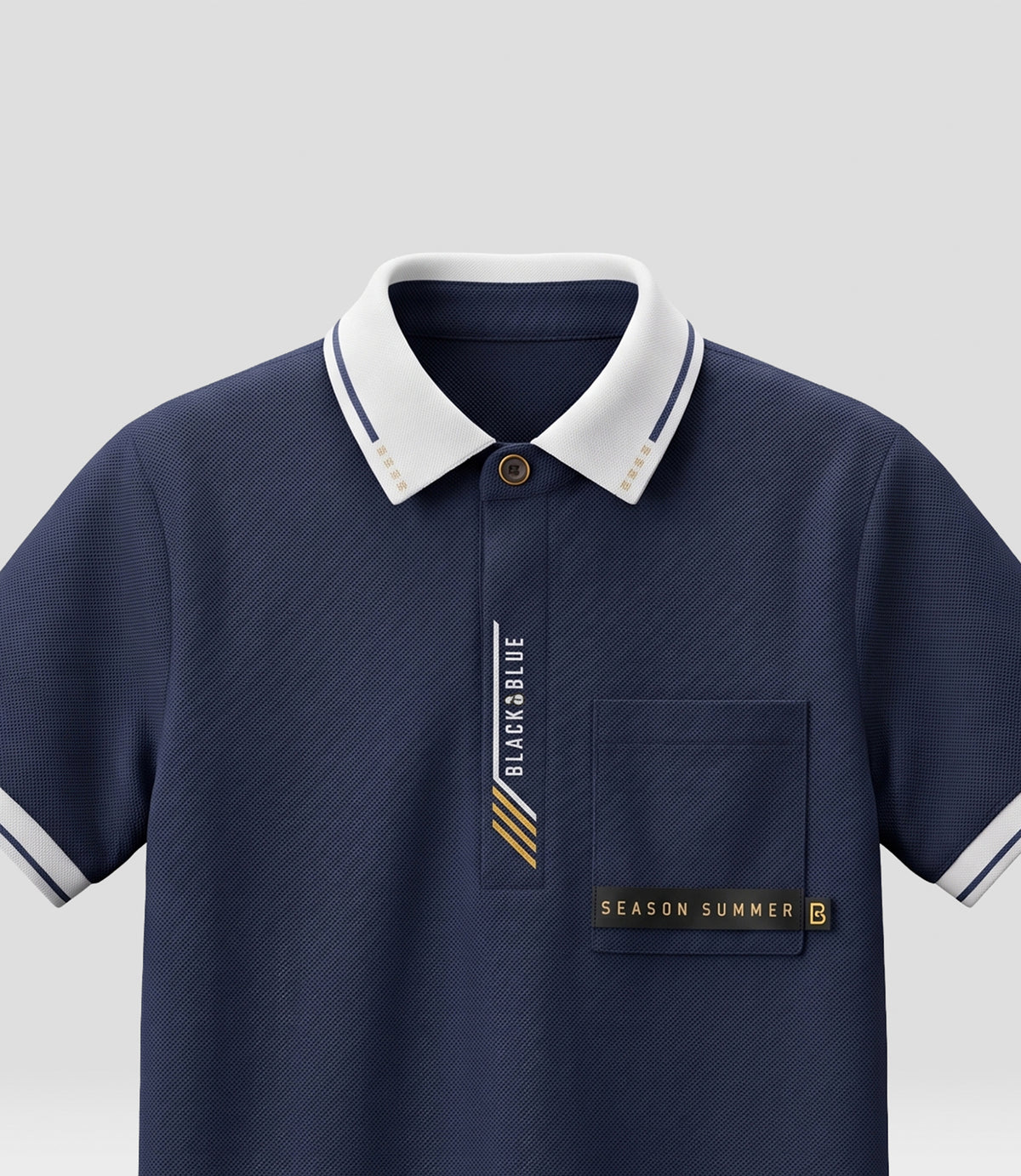 Polera niño piqué con bolsillo 2 años / Azul Marino