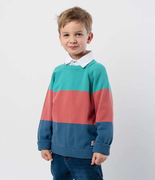 Chaleco niño tejido 2 años / Menta