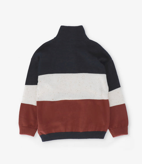 Chaleco niño tricolor 2 años / Azul Marino