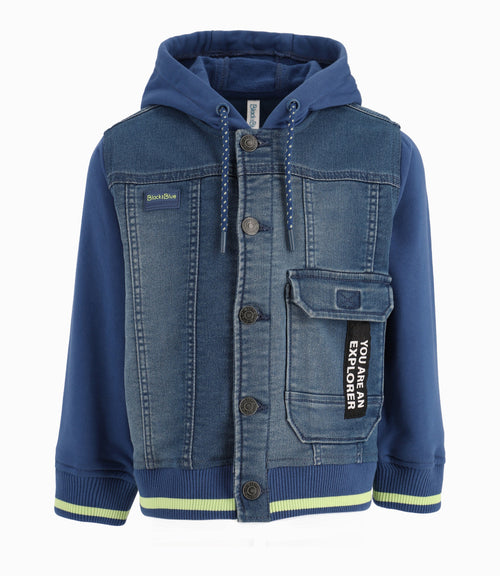 Chaqueta Niño Con Gorro Denim Azul 2 años / Denim Azul