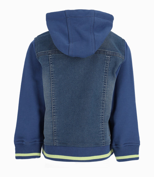 Chaqueta Niño Con Gorro Denim Azul 2 años / Denim Azul