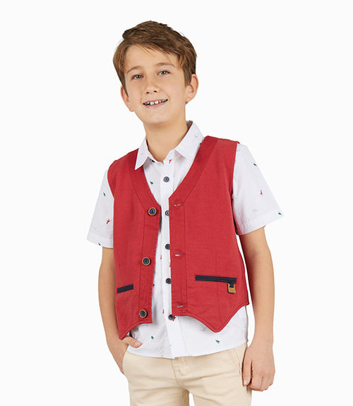 Chaqueta Niño Sin Mangas 2 años / Rojo