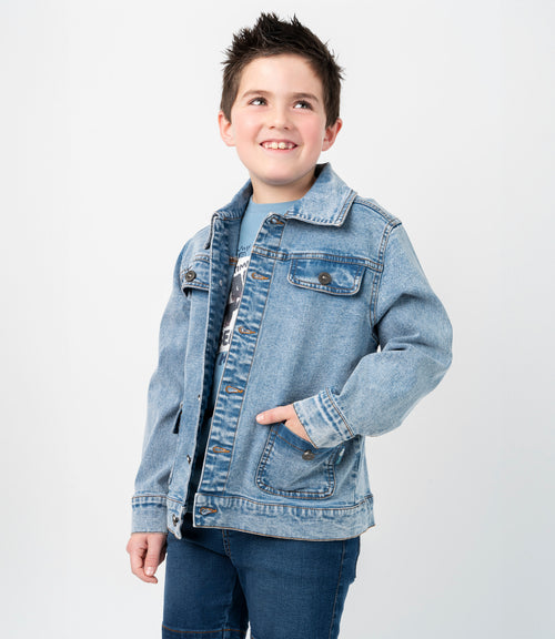 Chaqueta niño denim 2 años / Celeste