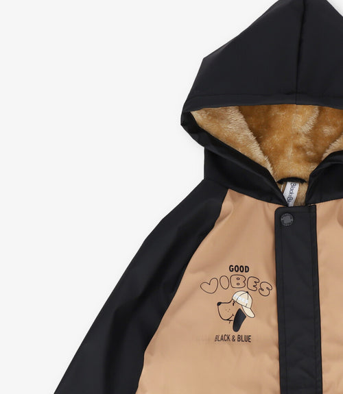 Chaqueta niño engomada 2 años / Negro