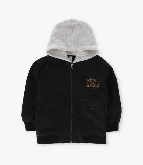 Chaqueta niño cuero 2 años / Negro