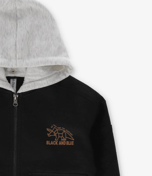 Chaqueta niño cuero 2 años / Negro