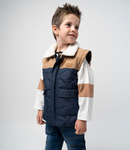 Parka niño sin mangas 2 años / Azul Marino