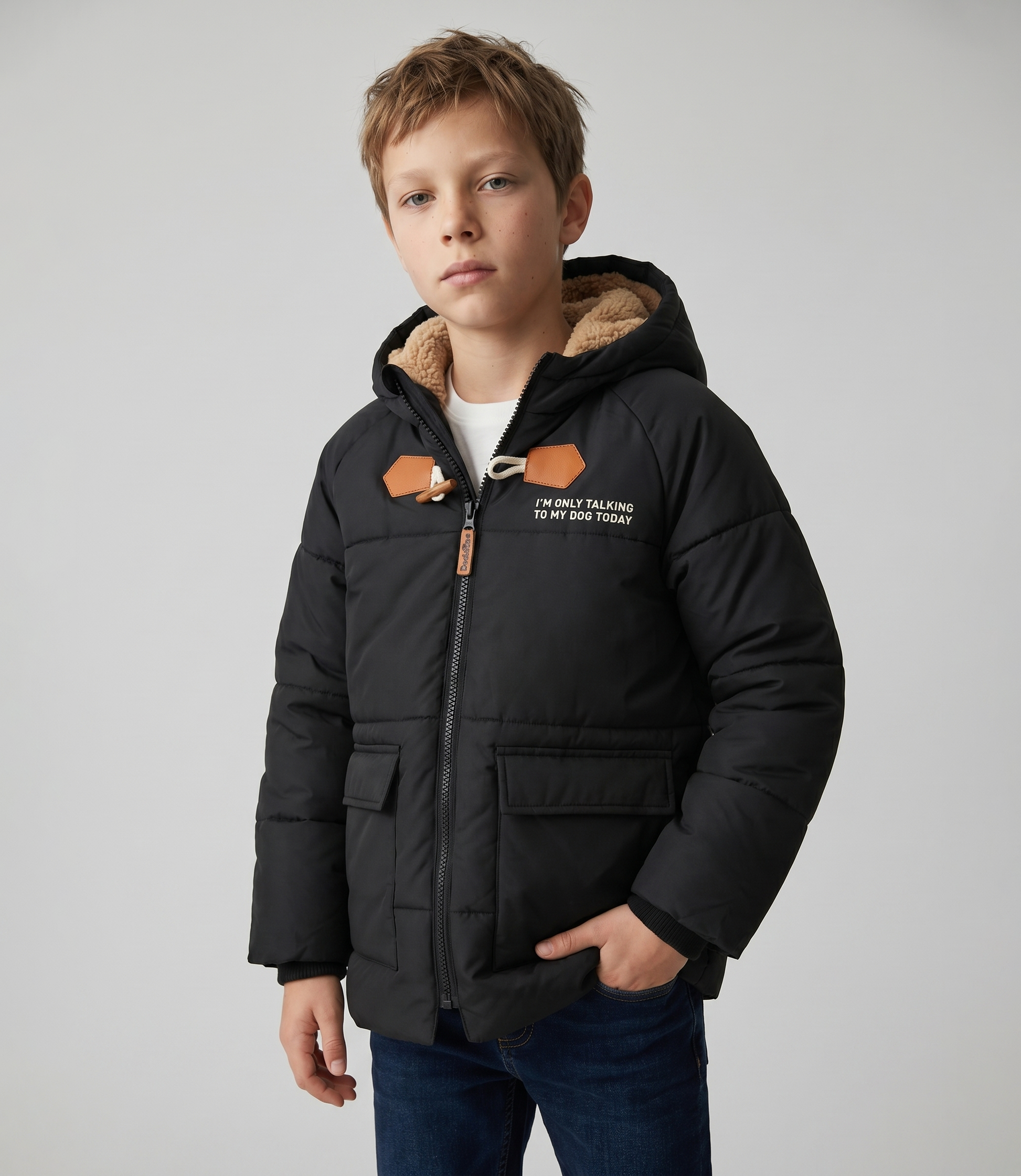 Parka niño repelente al agua 2 años / Negro