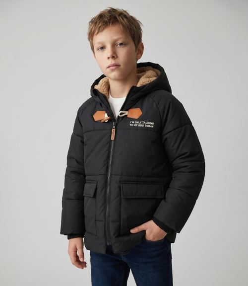 Parka niño repelente al agua 2 años / Negro