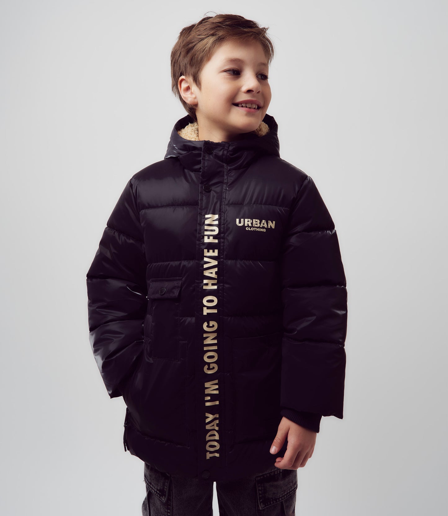 Parka niño repelente al agua 2 años / Negro