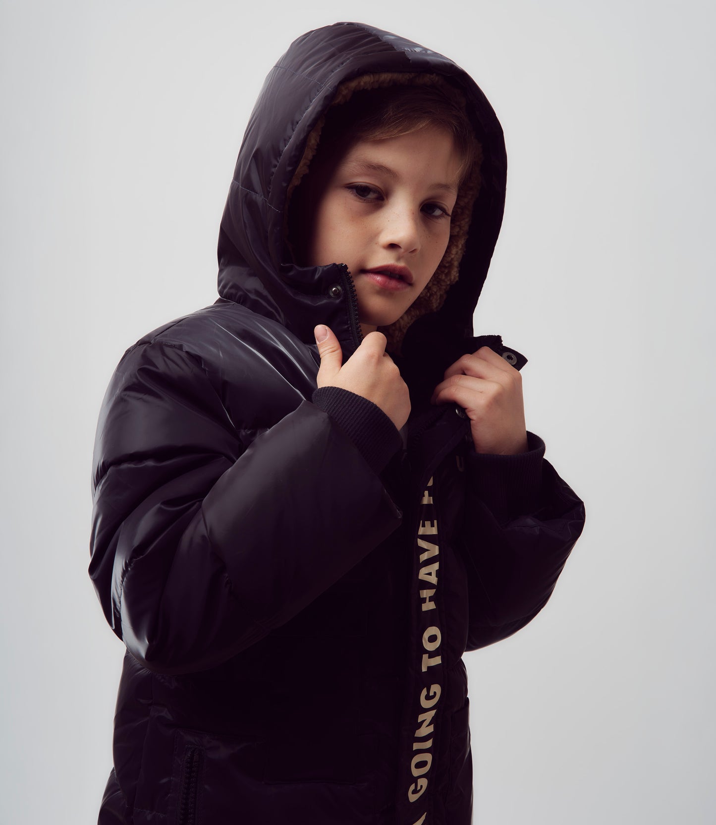 Parka niño repelente al agua 2 años / Negro