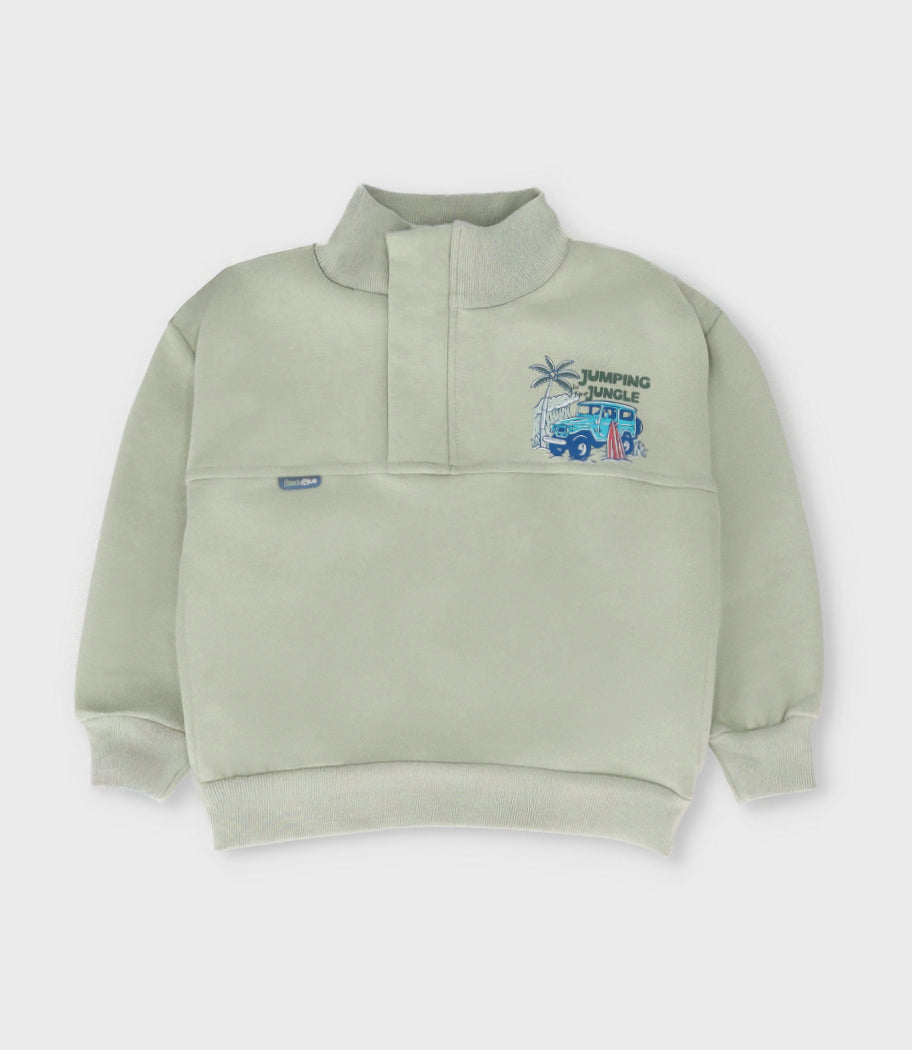 Polerón niño con cuello 2 años / Verde