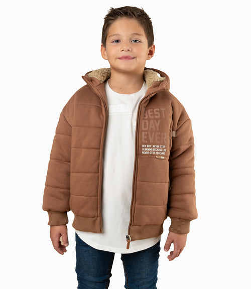 Polerón Niño Con Gorro 2 años / Café