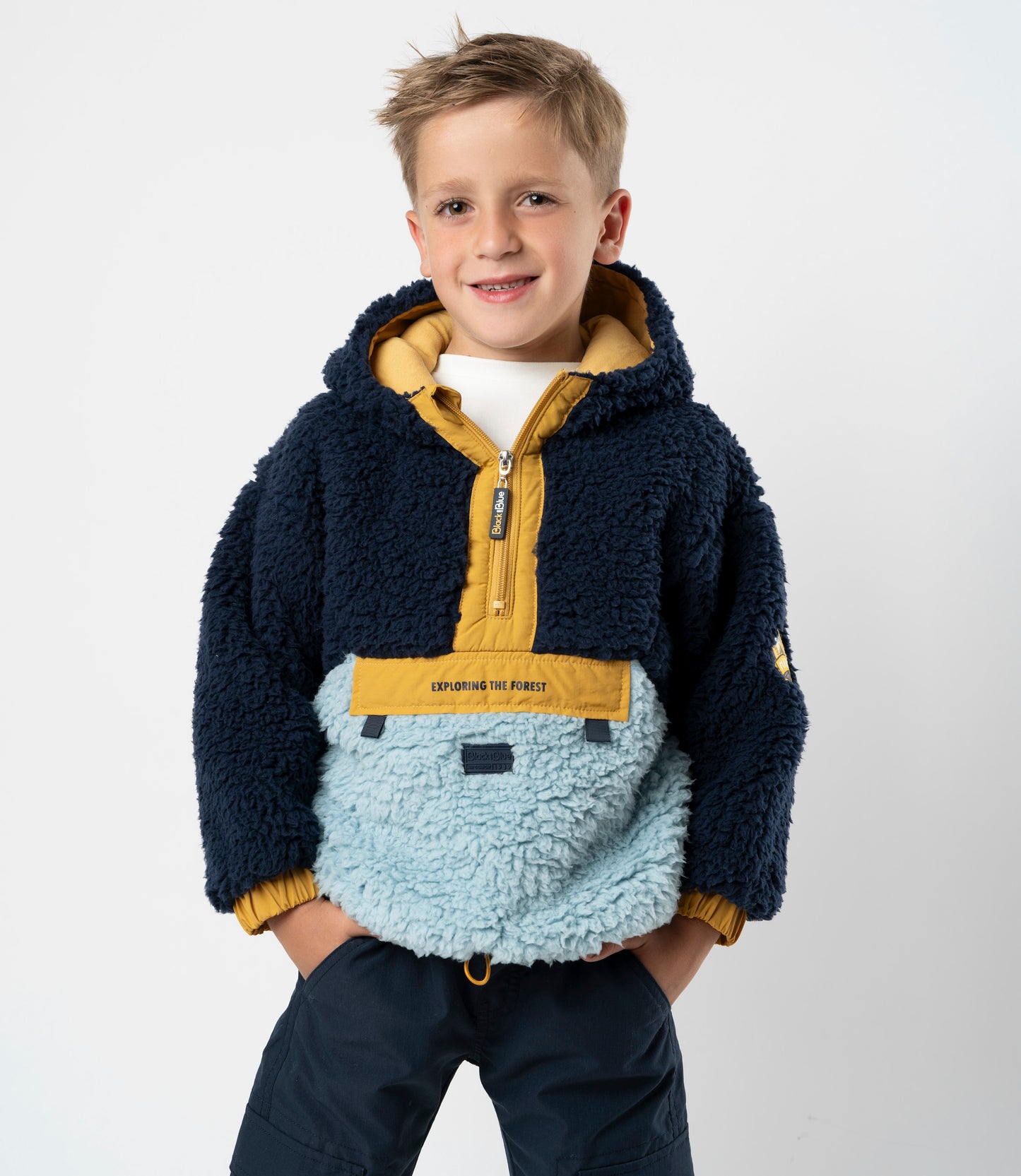Polerón niño sherpa 2 años / Azul Marino