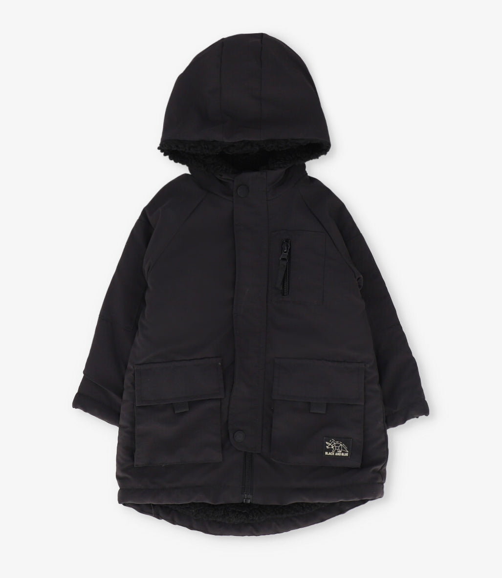 Abrigo niño repelente al agua 2 años / Negro