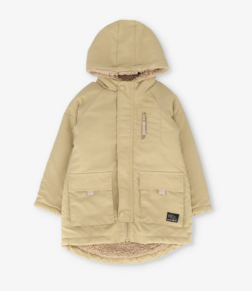 Abrigo niño repelente al agua 2 años / Beige