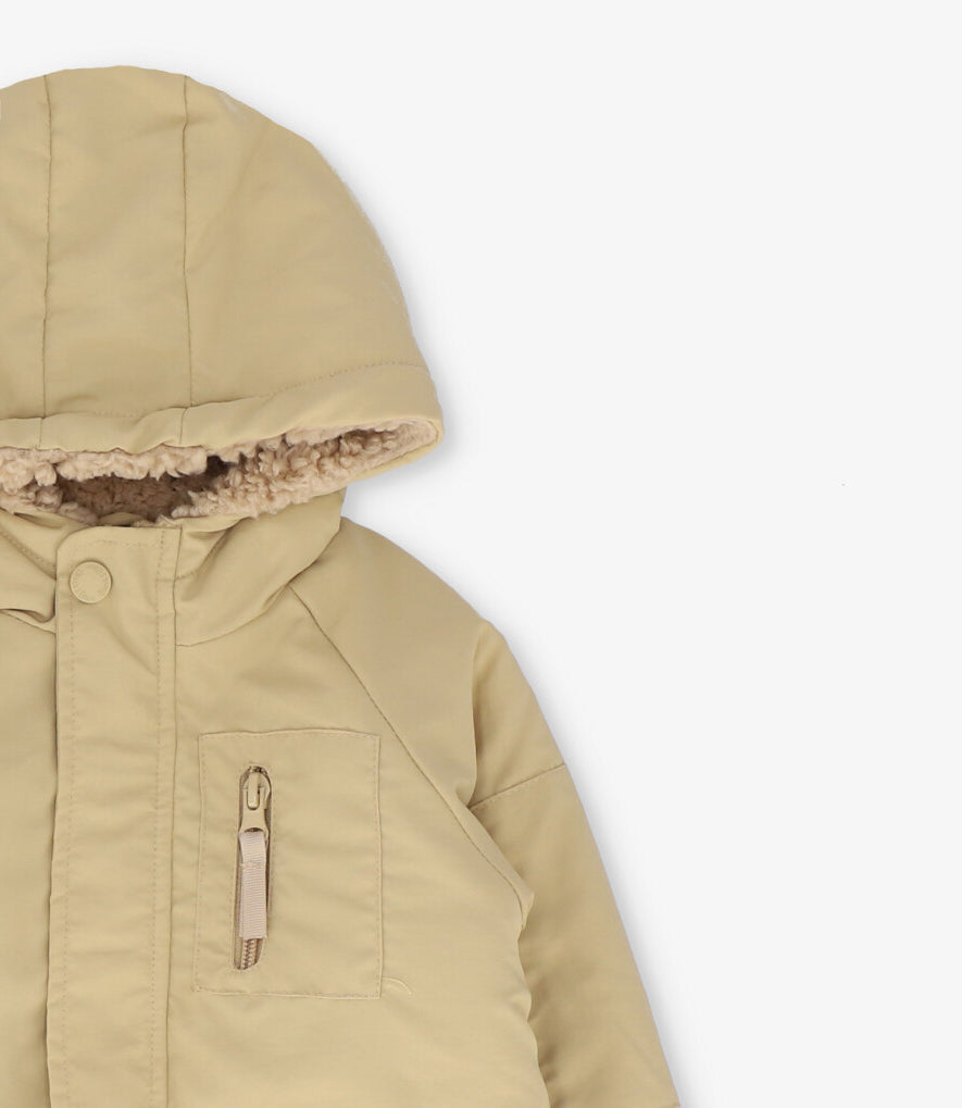 Abrigo niño repelente al agua 2 años / Beige