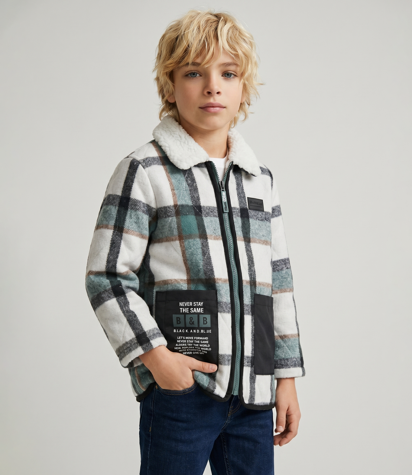 Abrigo niño acolchado 2 años / Petróleo