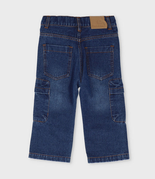 Jeans niño cargo 2 años / Azul Marino