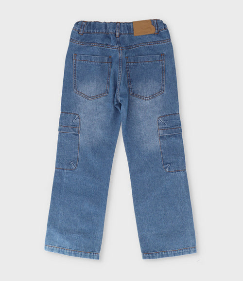 Jeans niño cargo 2 años / Celeste