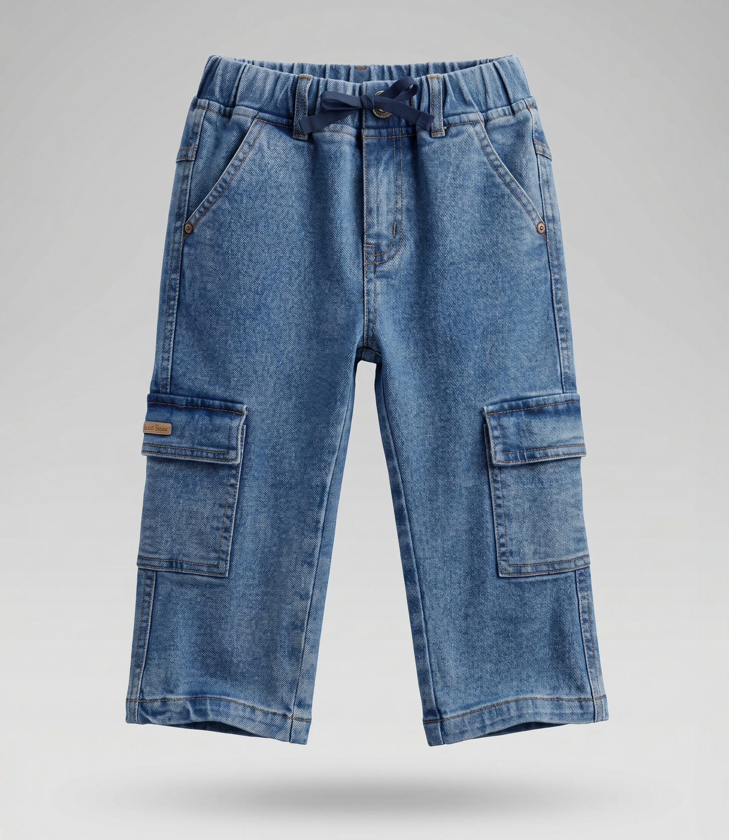 Jeans niño cargo wide leg 2 años / Celeste