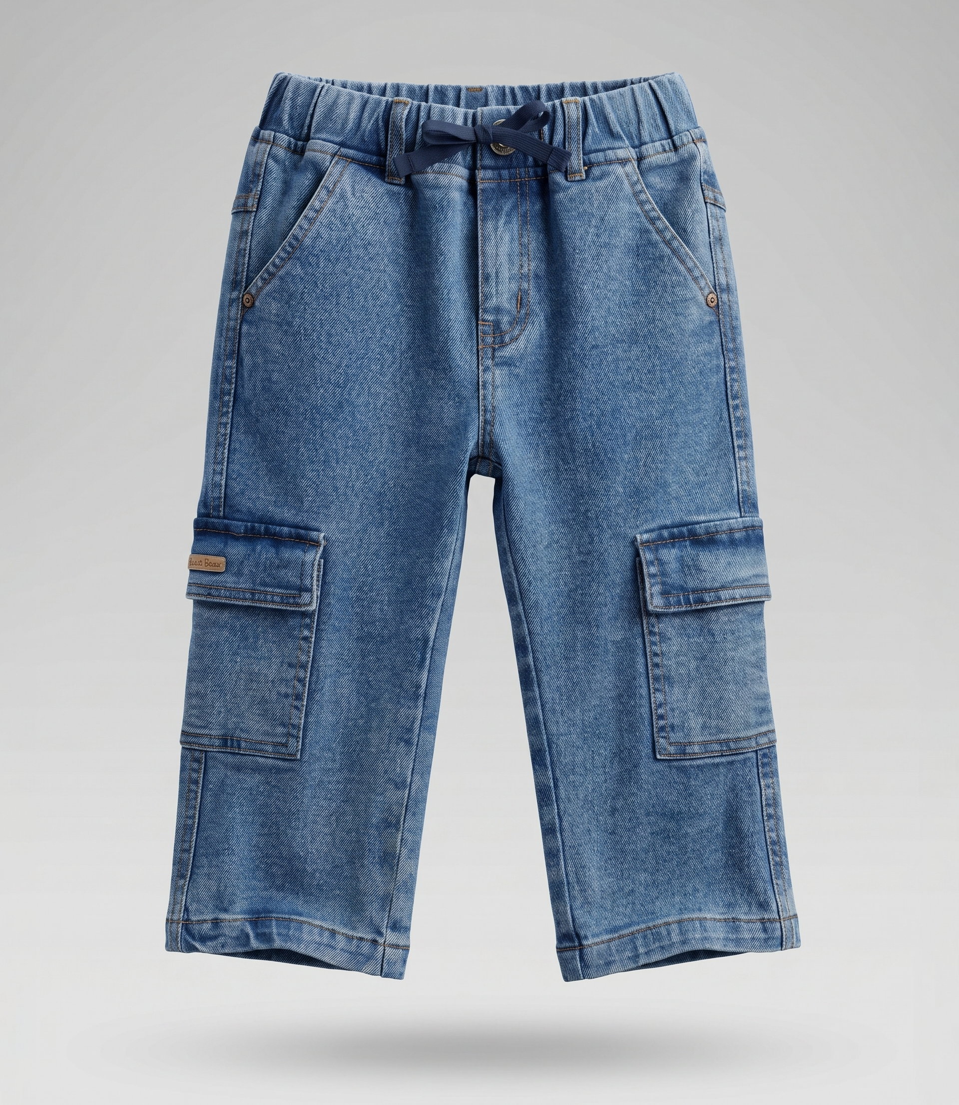 Jeans niño cargo wide leg 2 años / Celeste