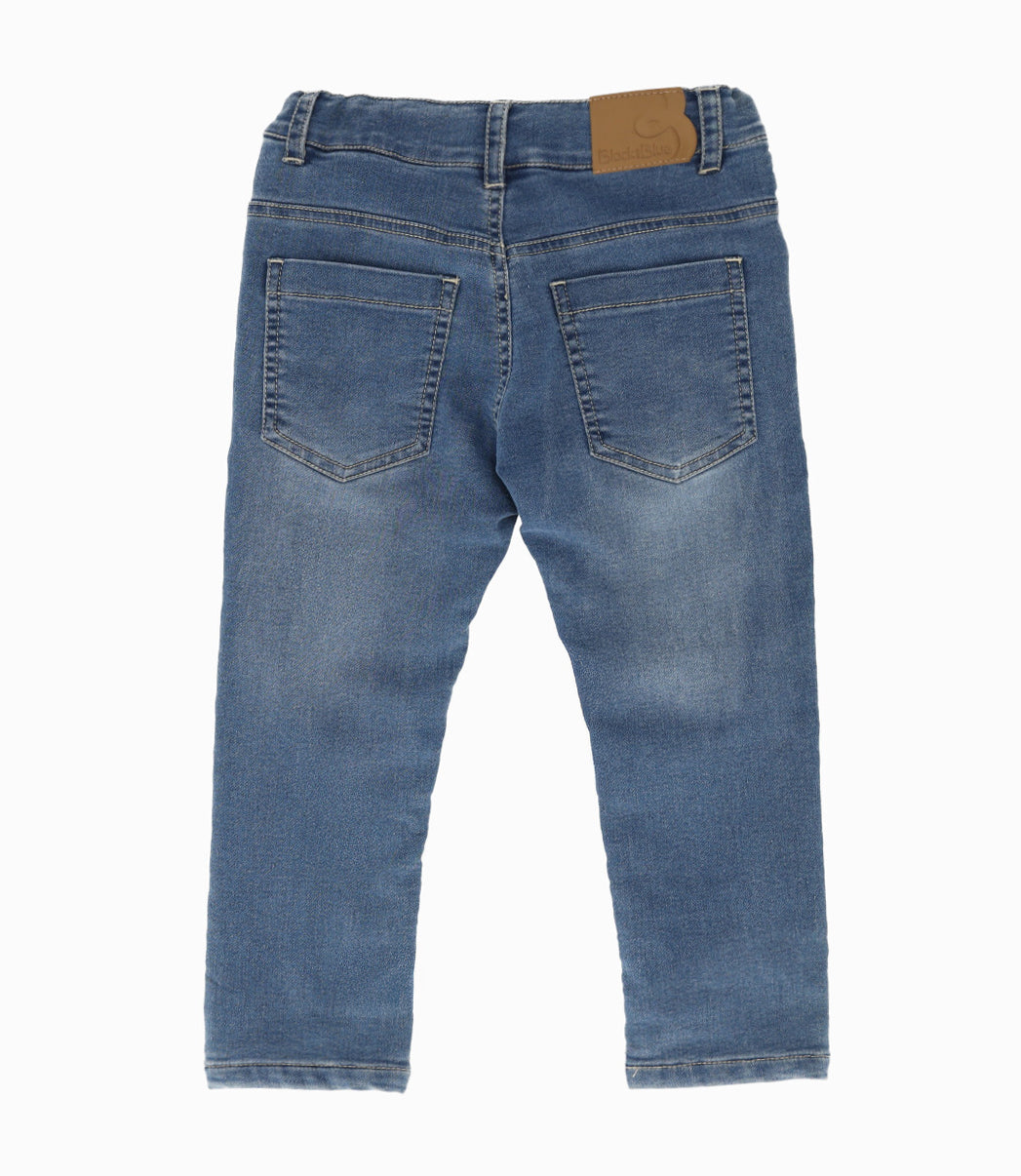 Jeans niño con suspensores 2 años / Celeste