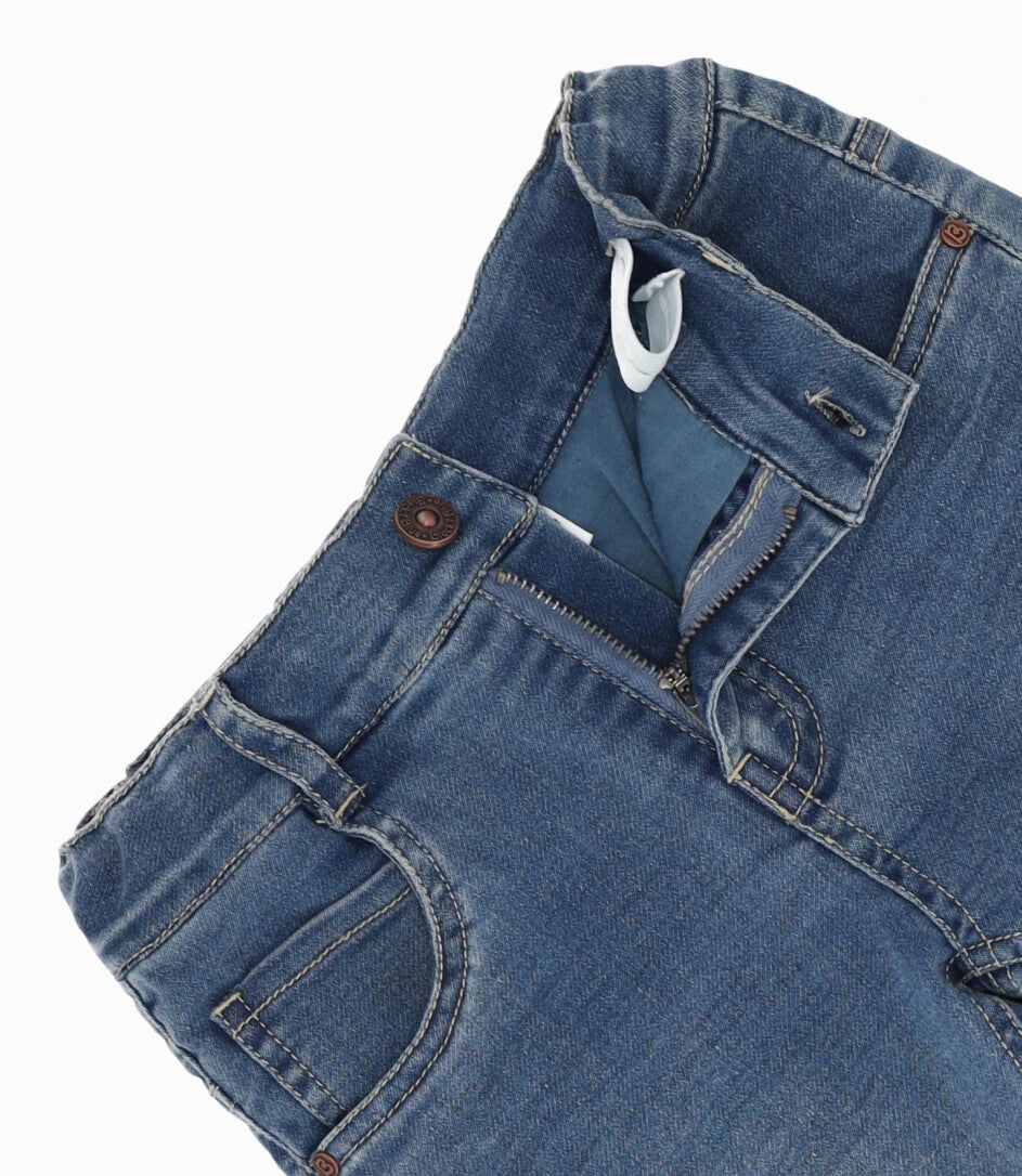 Jeans niño con suspensores 2 años / Celeste